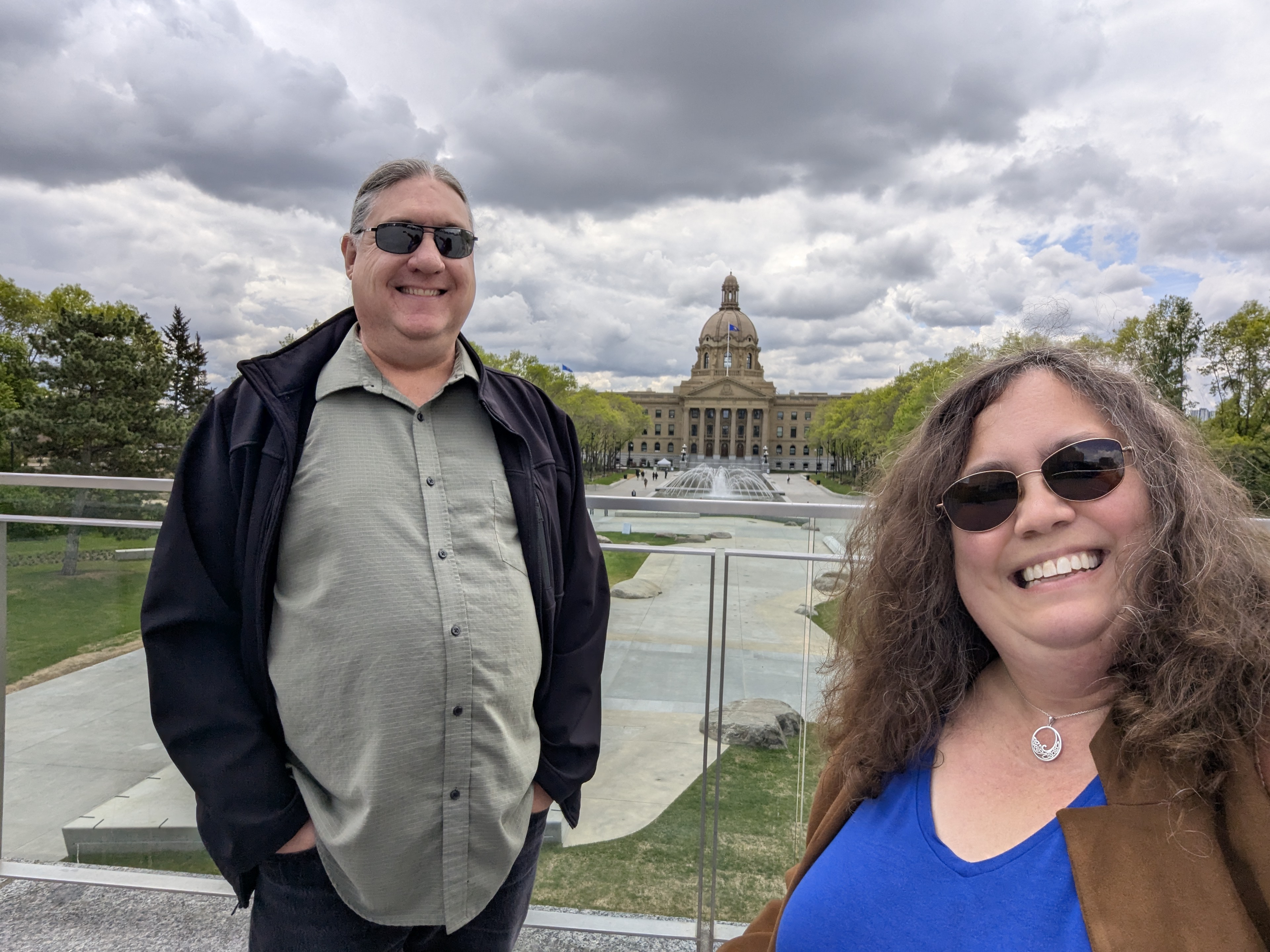 Birthday Trip to Canada, Capitol Building, Edmonton, Michael Sanders, Kari Sanders
